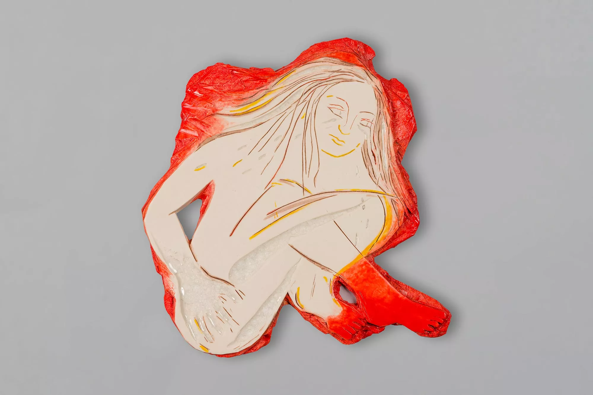 Gaia Fugazza - Sete - Gaia Fugazza - Sete - Roly Poly (red), 2024, porcelain and glass, 25 × 26 cm