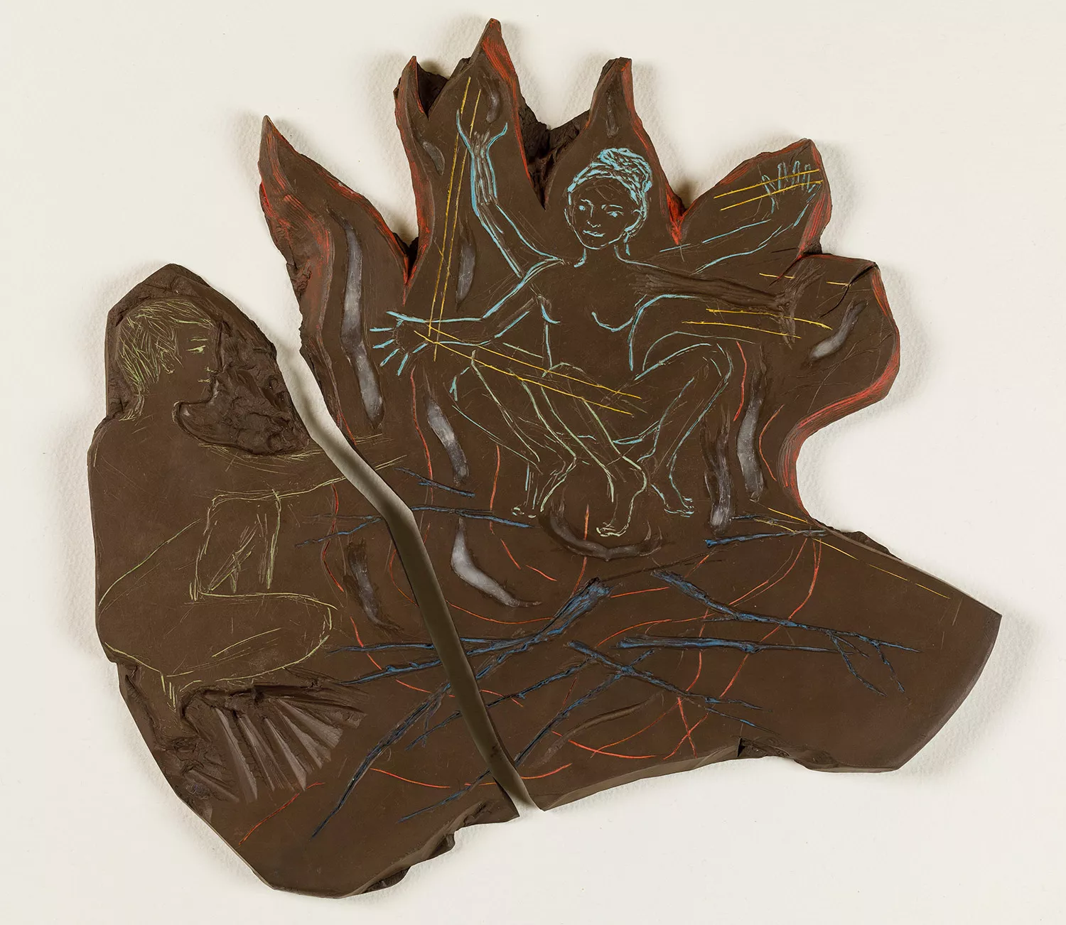 Gaia Fugazza - Hrānrad - Gaia Fugazza - Hrānrad - Hrānrad (detail), 2022 Ceramic, underglazes, beeswax